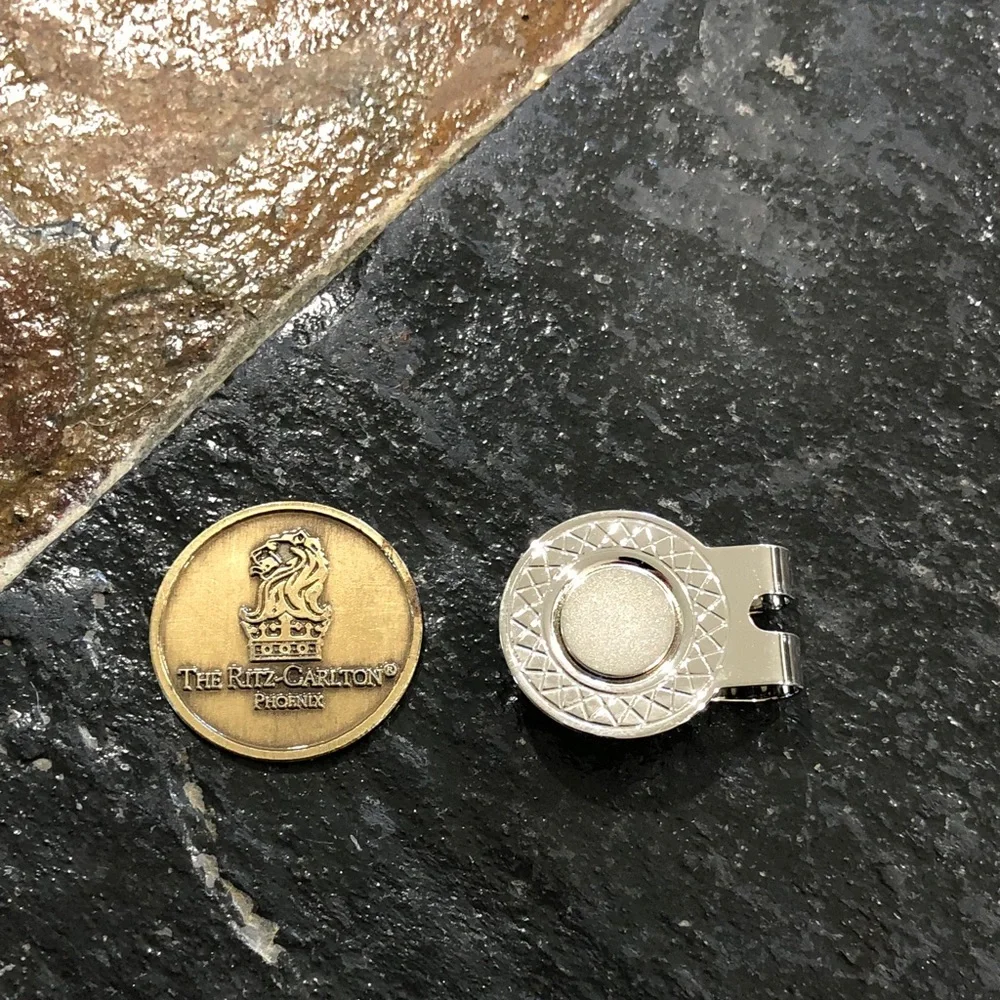 The Ritz Carlton Phoenix golf ball marker with hat clip rare over 10 yr old